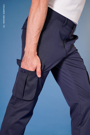 mens navy blue cargo pants