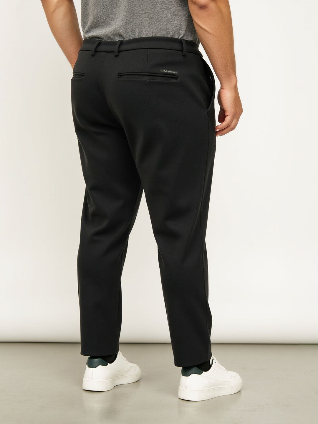 Iron Black Twill Structured Plus Size Power-Stretch Pants