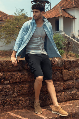 cargo shorts black