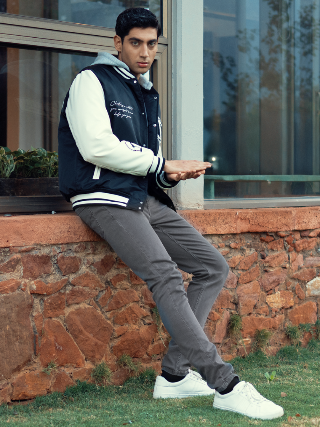 Charcoal Grey Power-Stretch Slim Fit Jeans