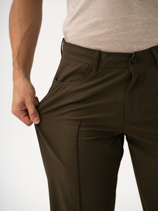 Pine Green Relaxed Fit Korean Pintuck Pants