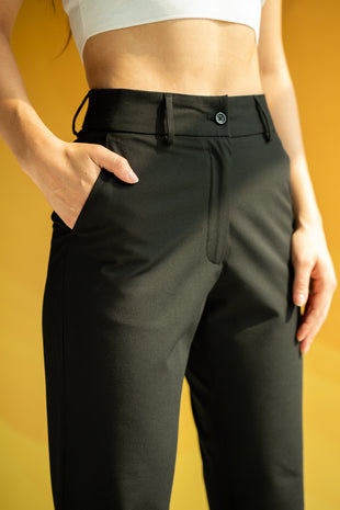 black trousers