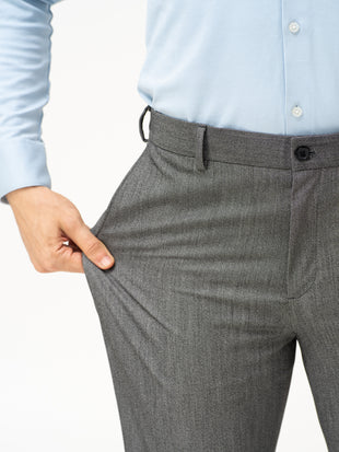 Tarmac Black & White Textured Water Repellent Relaxed Fit Stretch Formal Pants