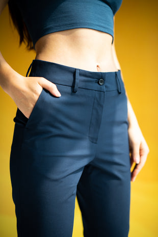 stretchable eco-navy men's pants