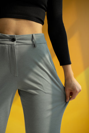 grey stretch women pants