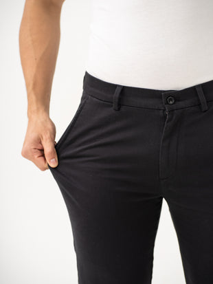Box Black Slim Fit Stretch Chino Pants