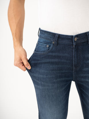Polar Blue Whiskered Slim Fit Jeans