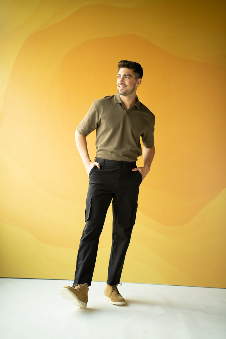 black cargo pants for men