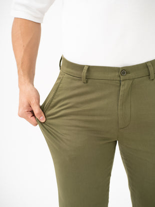 Field Green Slim Fit Stretch Chino Pants