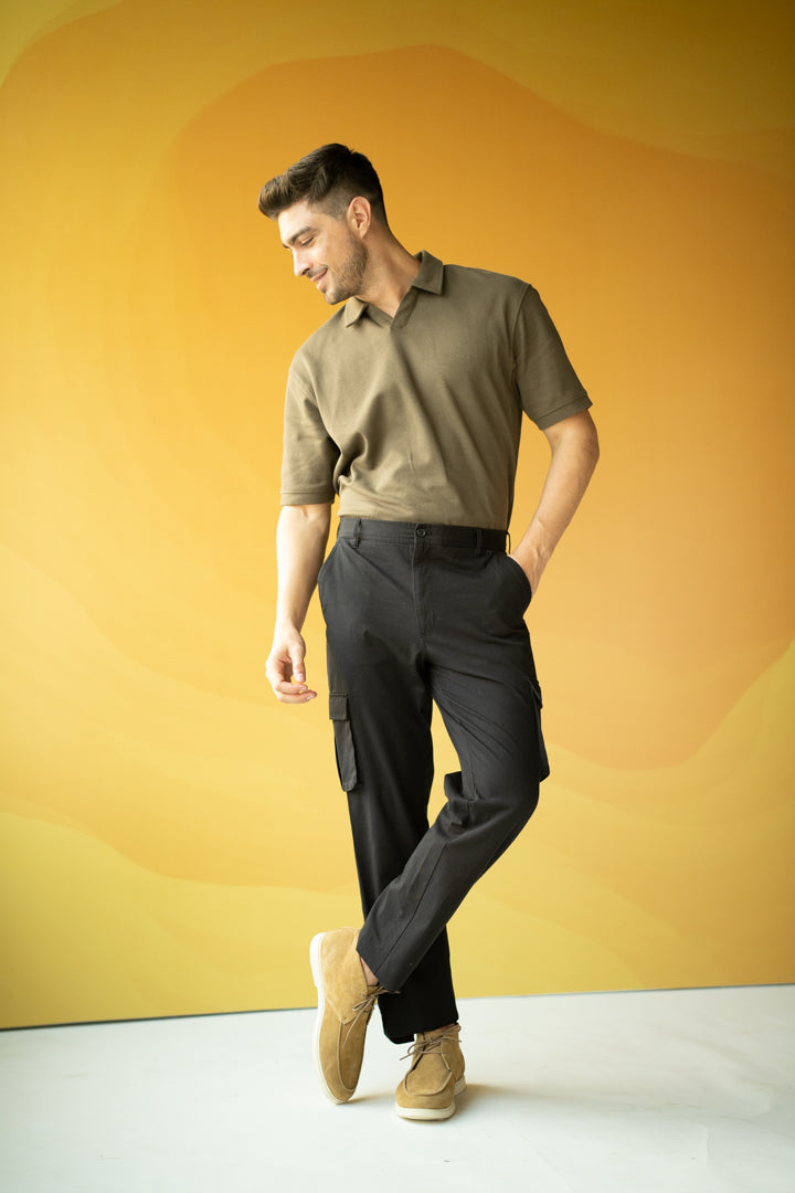 black cargo pants mens