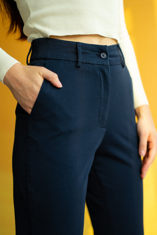 blue stretchable chinos