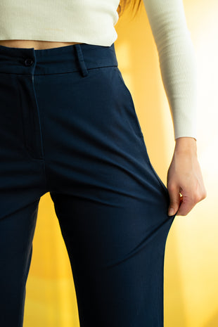classic blue cotton chinos