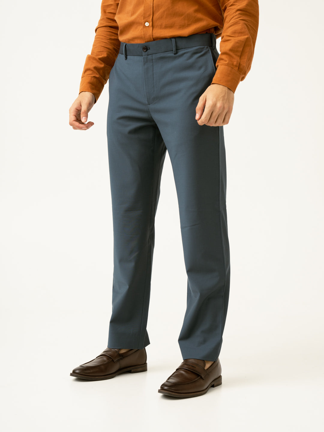 Bottle Green Merino Wool Pants