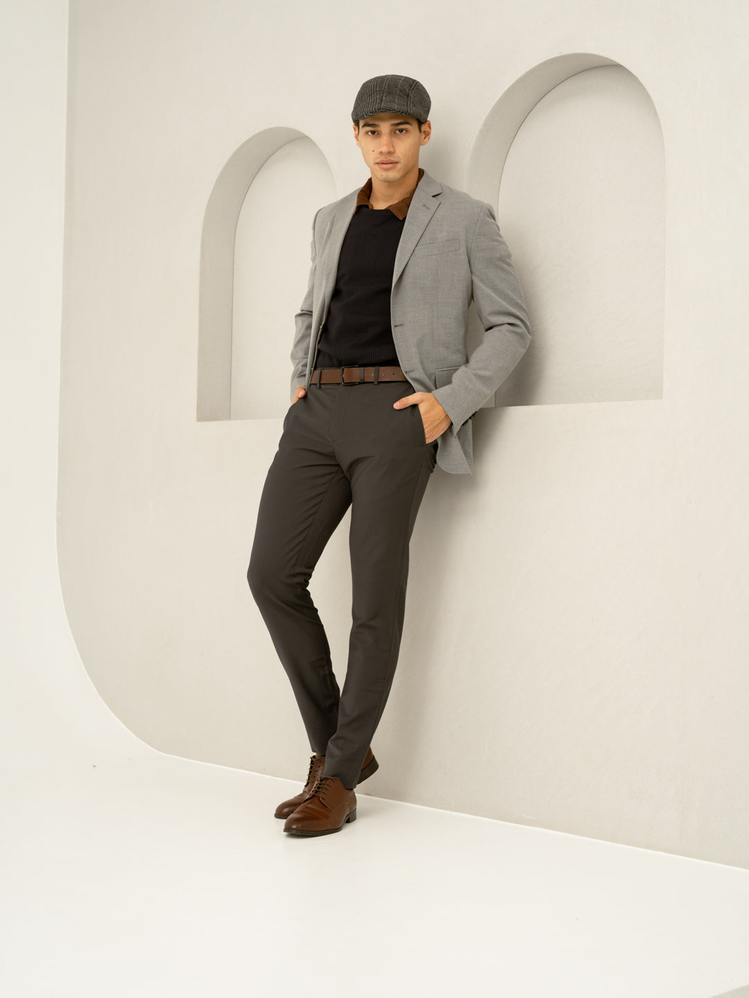 Geneva Grey Luxury Merino Wool Pants