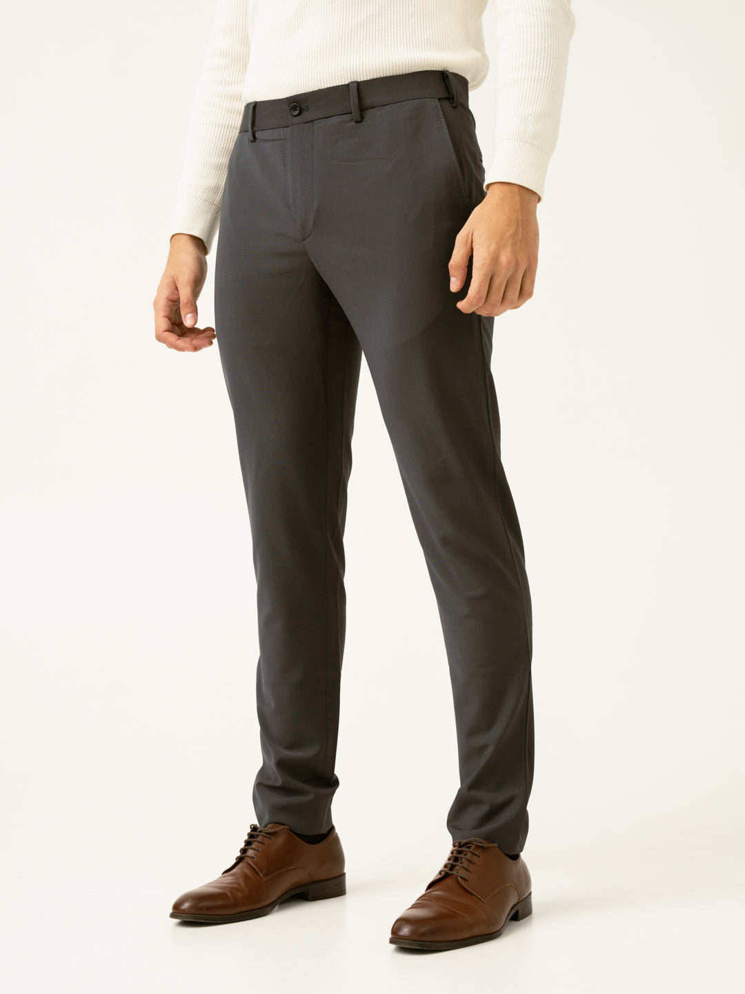 Geneva Grey Luxury Merino Wool Pants
