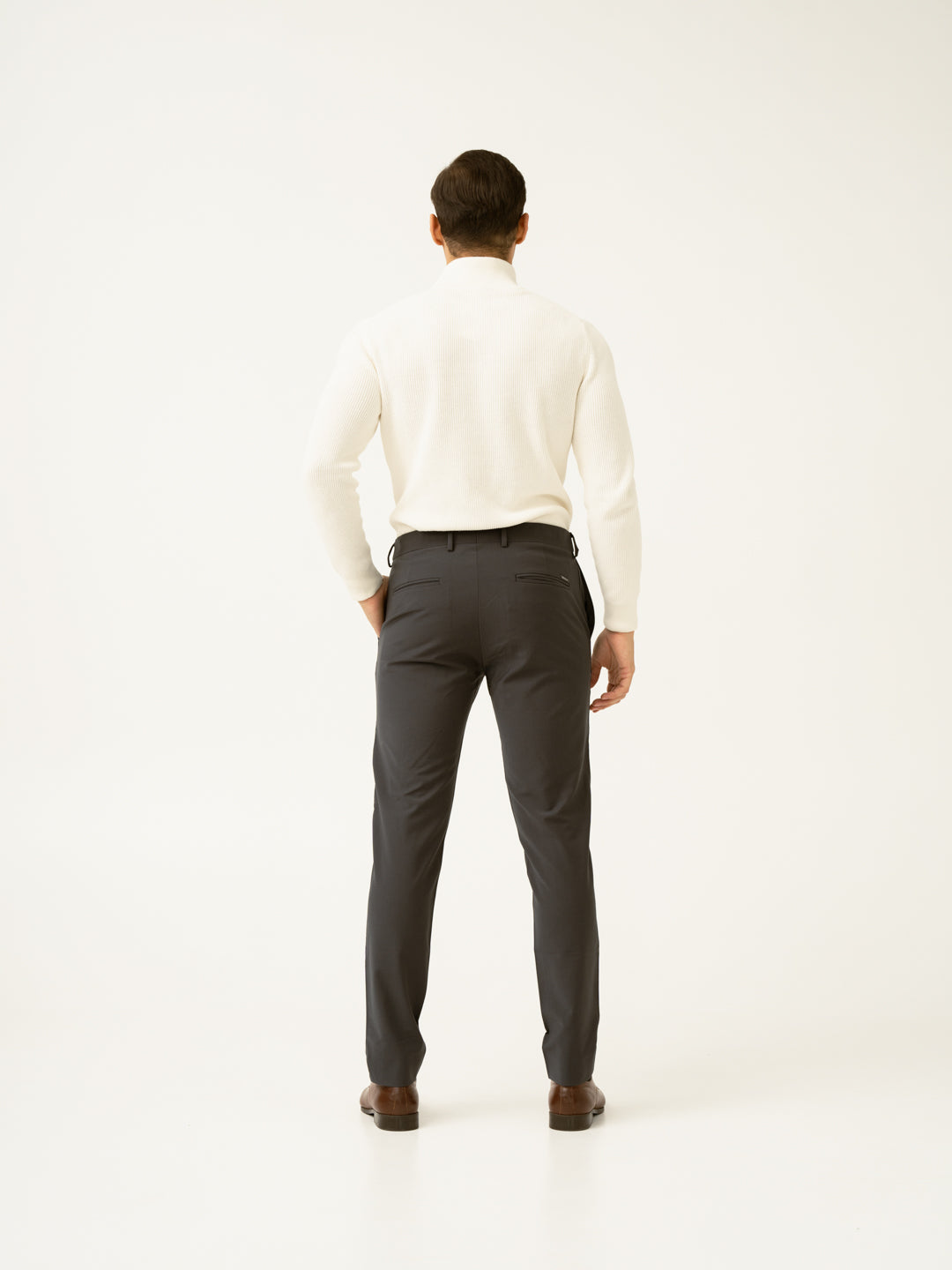 Geneva Grey Luxury Merino Wool Pants