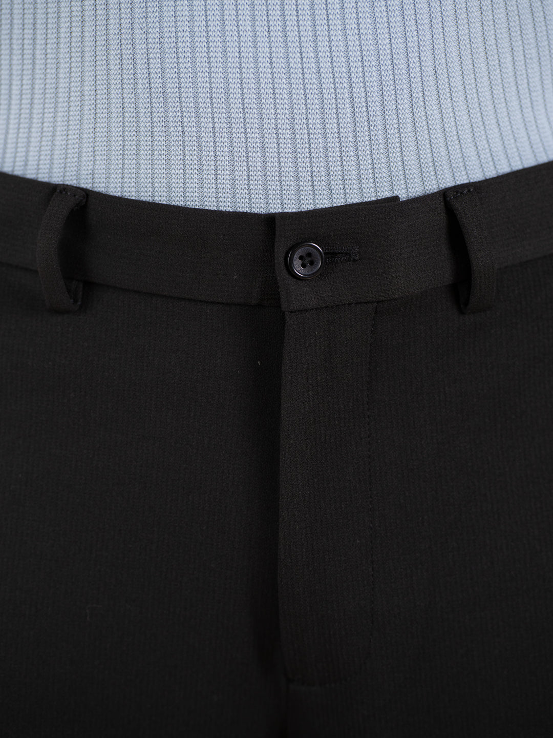 Distant Black Houndstooth Slim Fit Power Stretch Pants