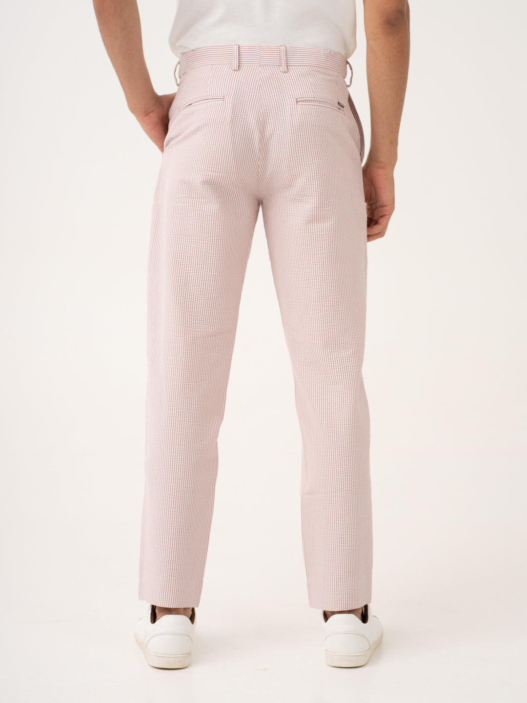 Romeo rouge stretchable trousers by pant project, highlighting the sleek design and comfortable fit.