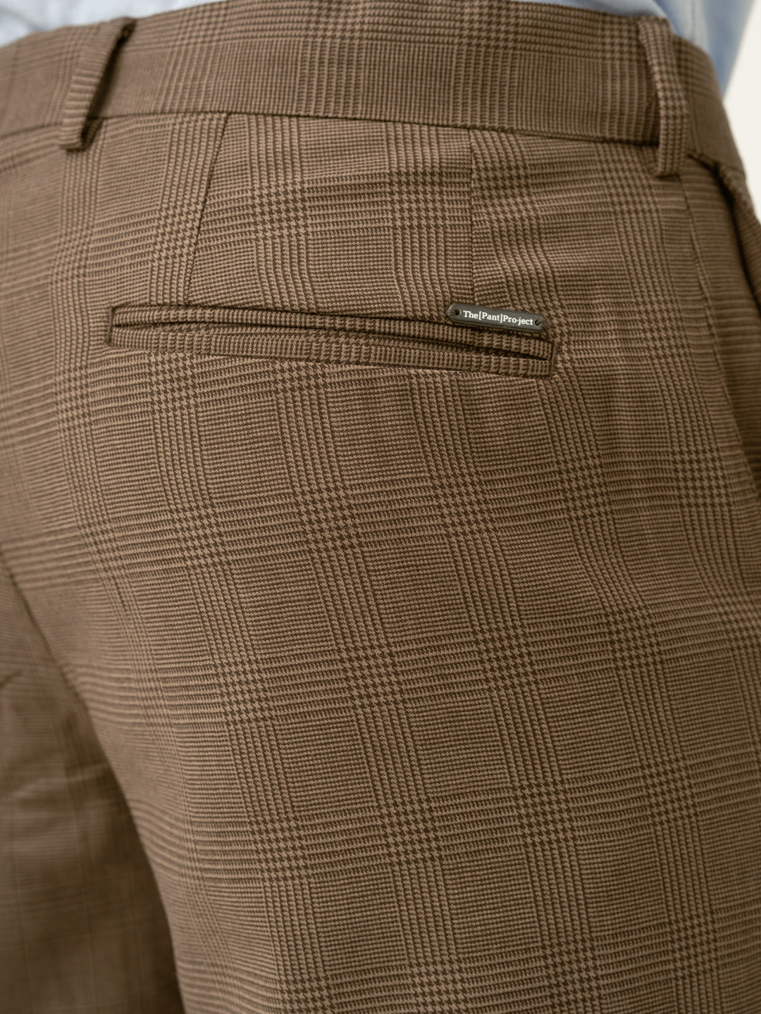 Autumn Brown Checks Merino Wool Pants