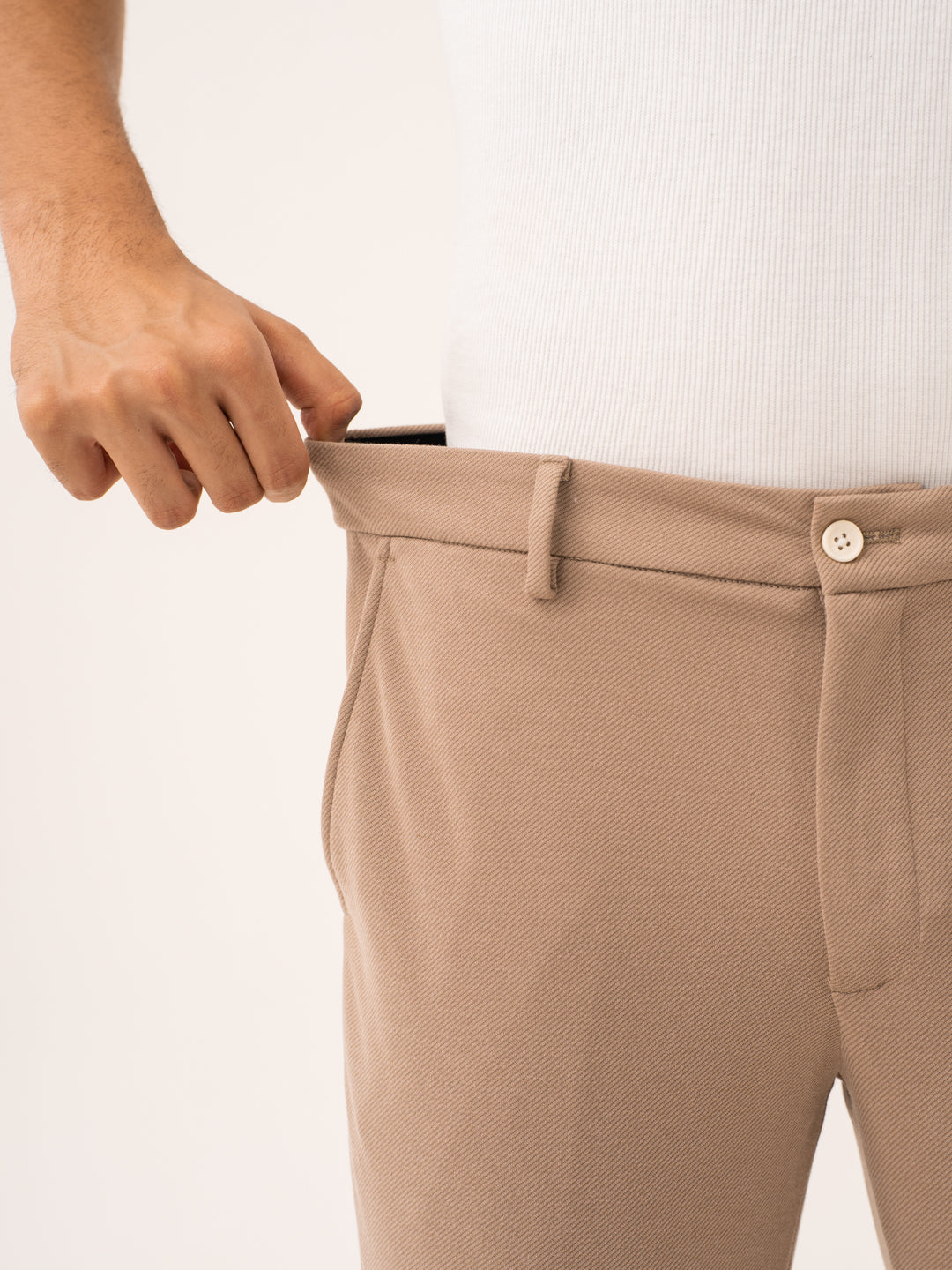 Analog Beige Twill Power-Stretch Pants