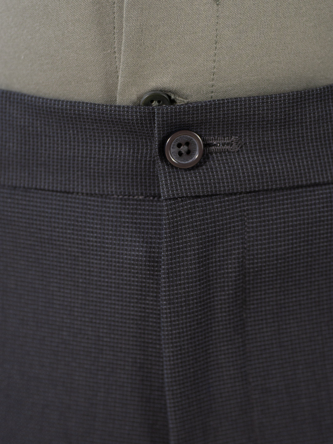 Aether Black Micro Checks Relaxed Stretch Fit Formal Pants