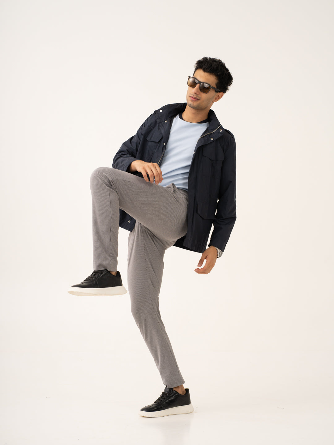 Orbit Black Houndstooth Power-Stretch Pants