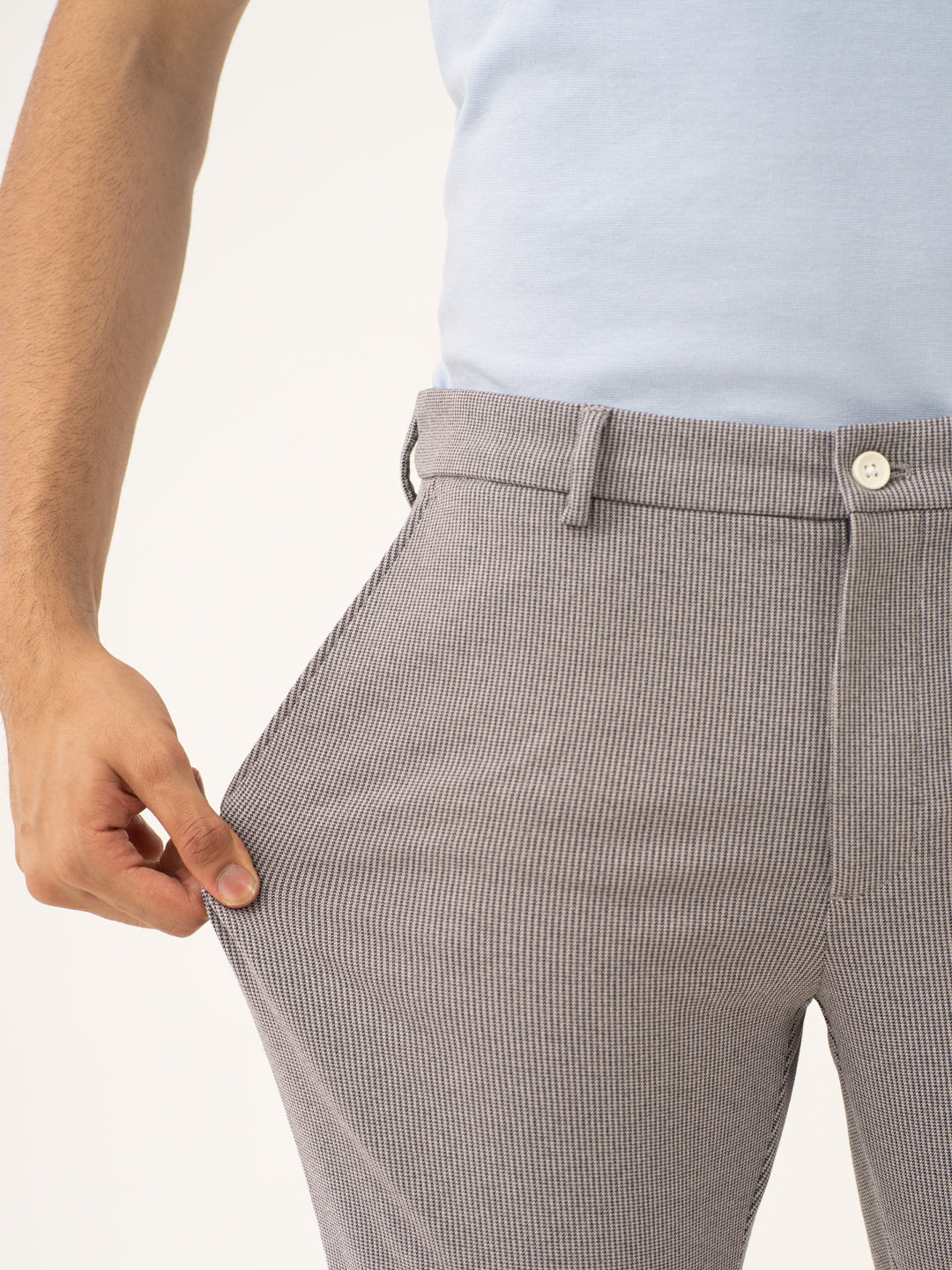 Orbit Black Houndstooth Power-Stretch Pants