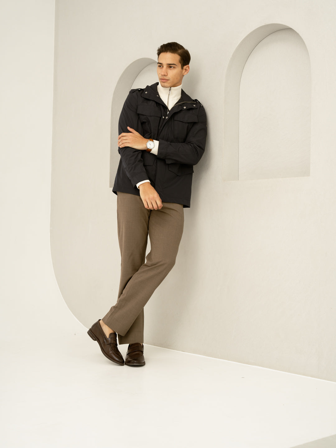 Boston Brown Melange Merino Wool Pants