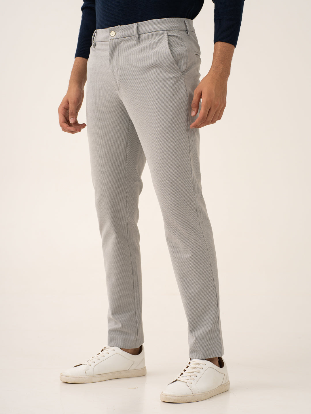 Satellite Grey Houndstooth Power-Stretch Pants