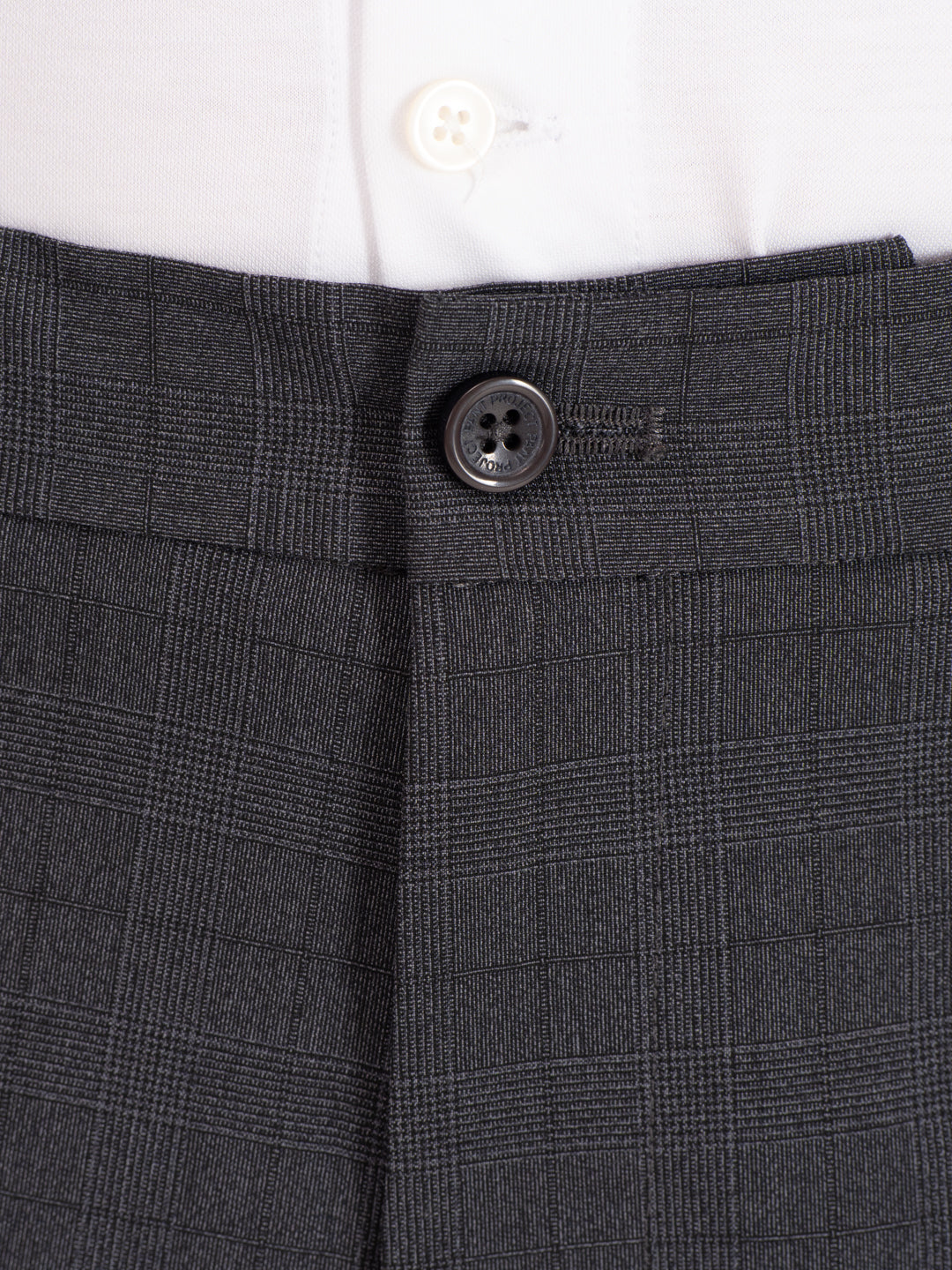 Analyst Grey Checks Relaxed Fit Stretch Formal Pants