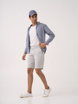 Luna grey tailored trousers by pant project, highlighting the slim fit and premium fabric texture.