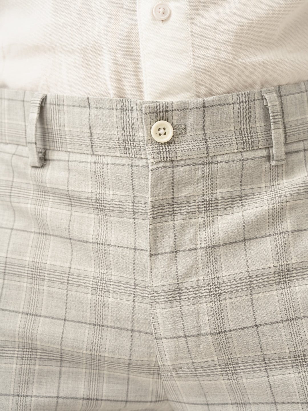 Native Grey Checks Formal Pants