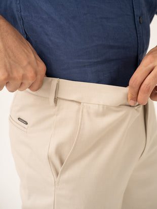 Nova Cream Twill Stretch Formal Pants
