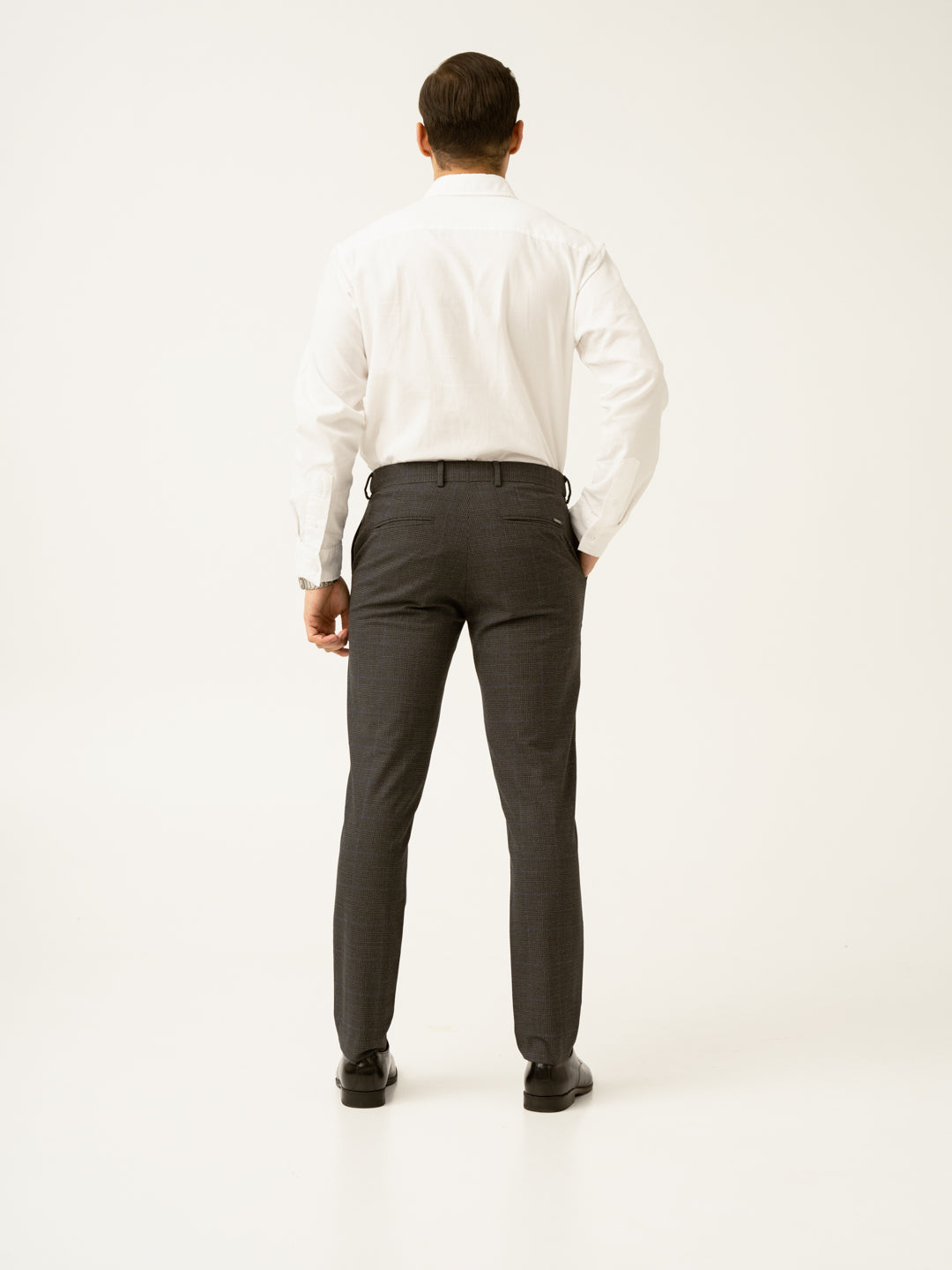 Magnetic Grey Checks Formal Pants