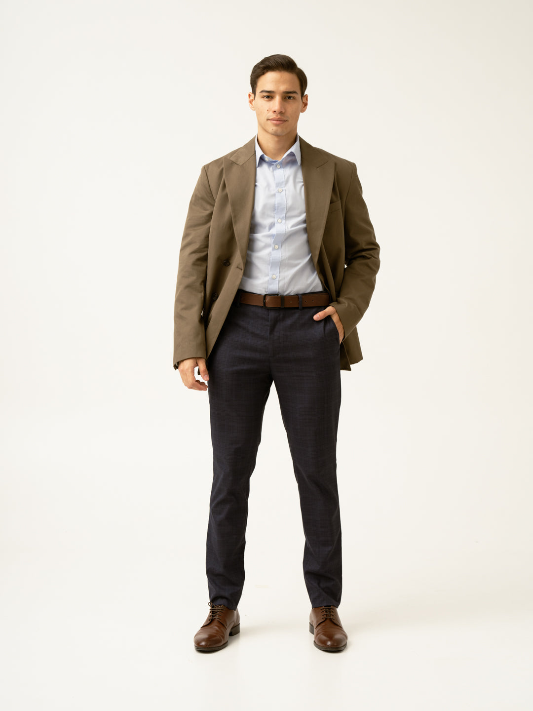 Nocturnal Navy Checks Formal Pants