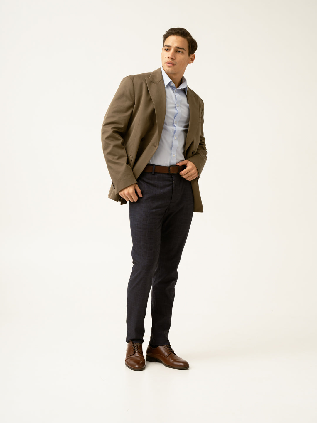 Nocturnal Navy Checks Formal Pants