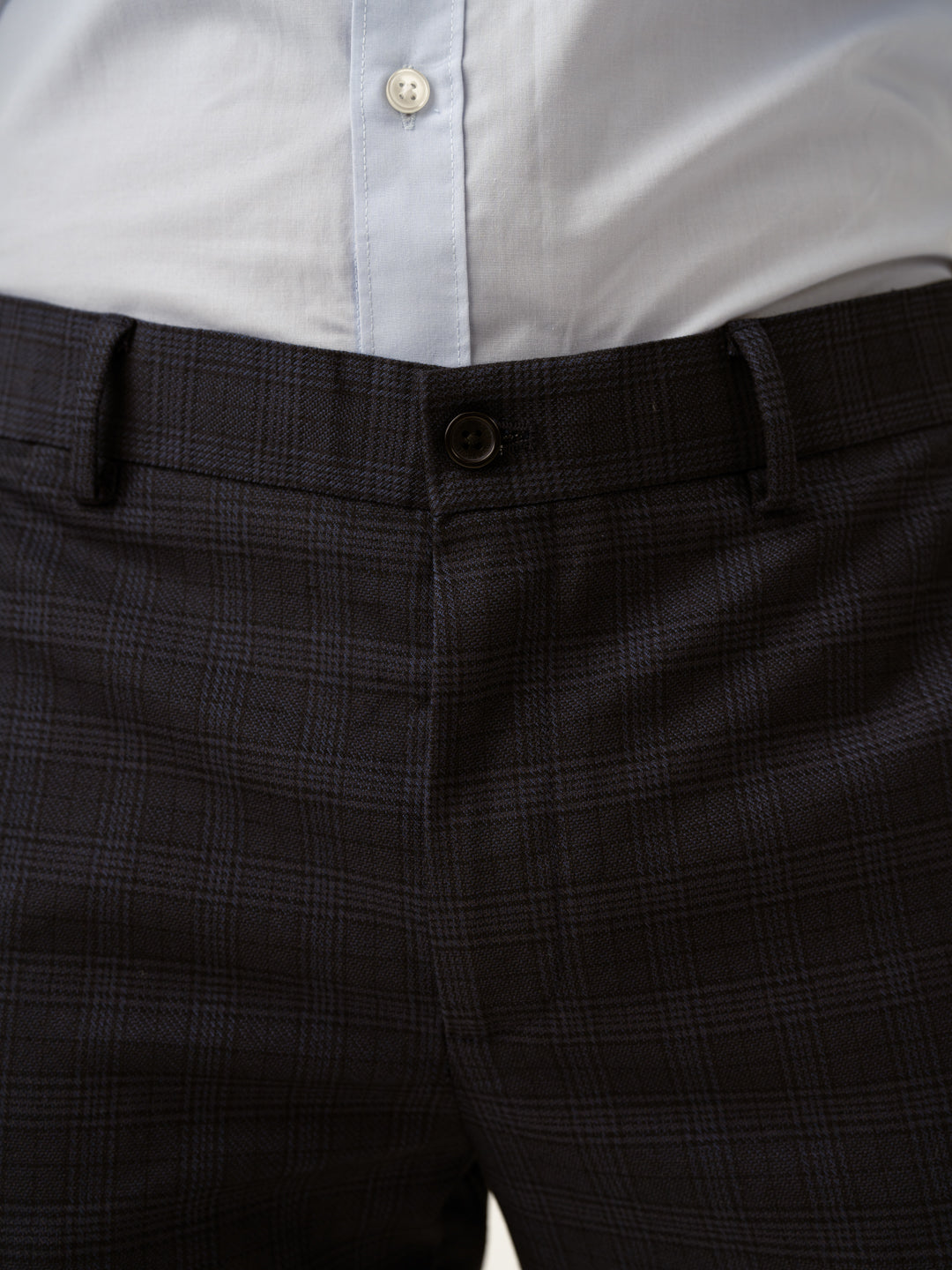 Nocturnal Navy Checks Formal Pants