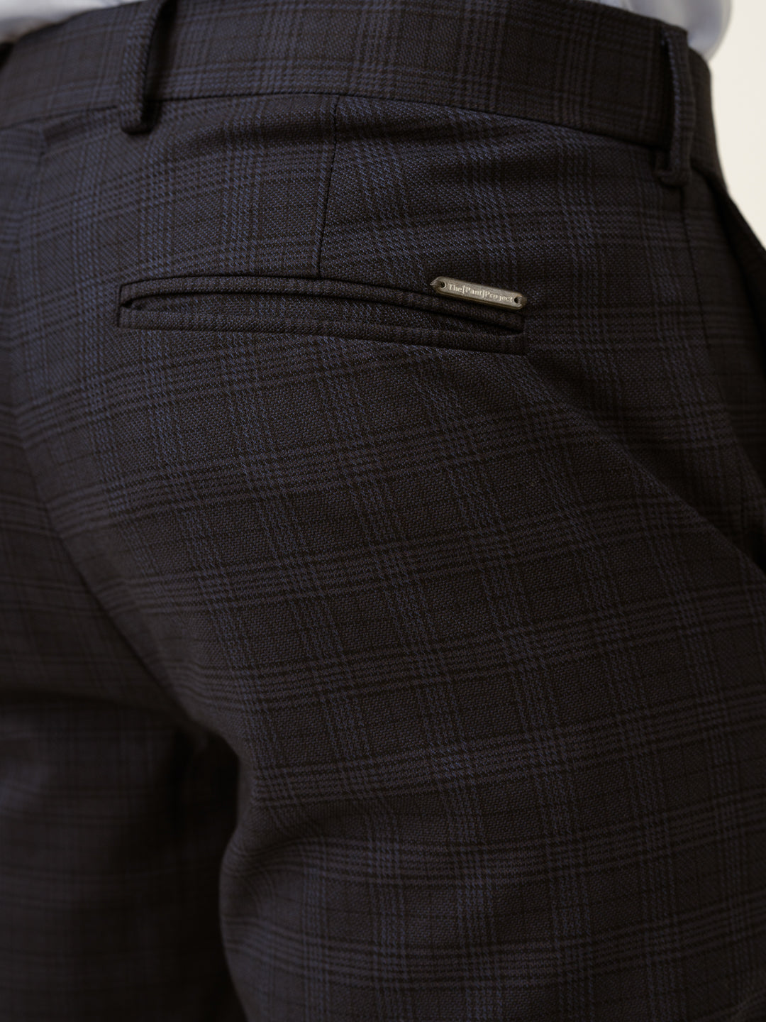 Nocturnal Navy Checks Formal Pants