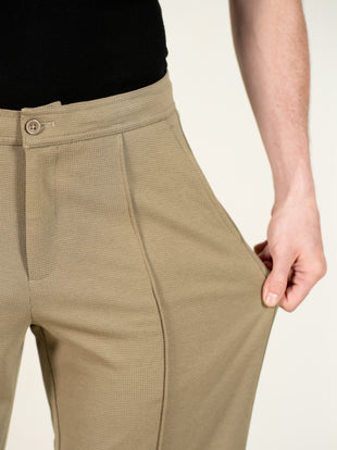 Hawk Khaki Relaxed Fit Power-Stretch Korean Pintuck Pants
