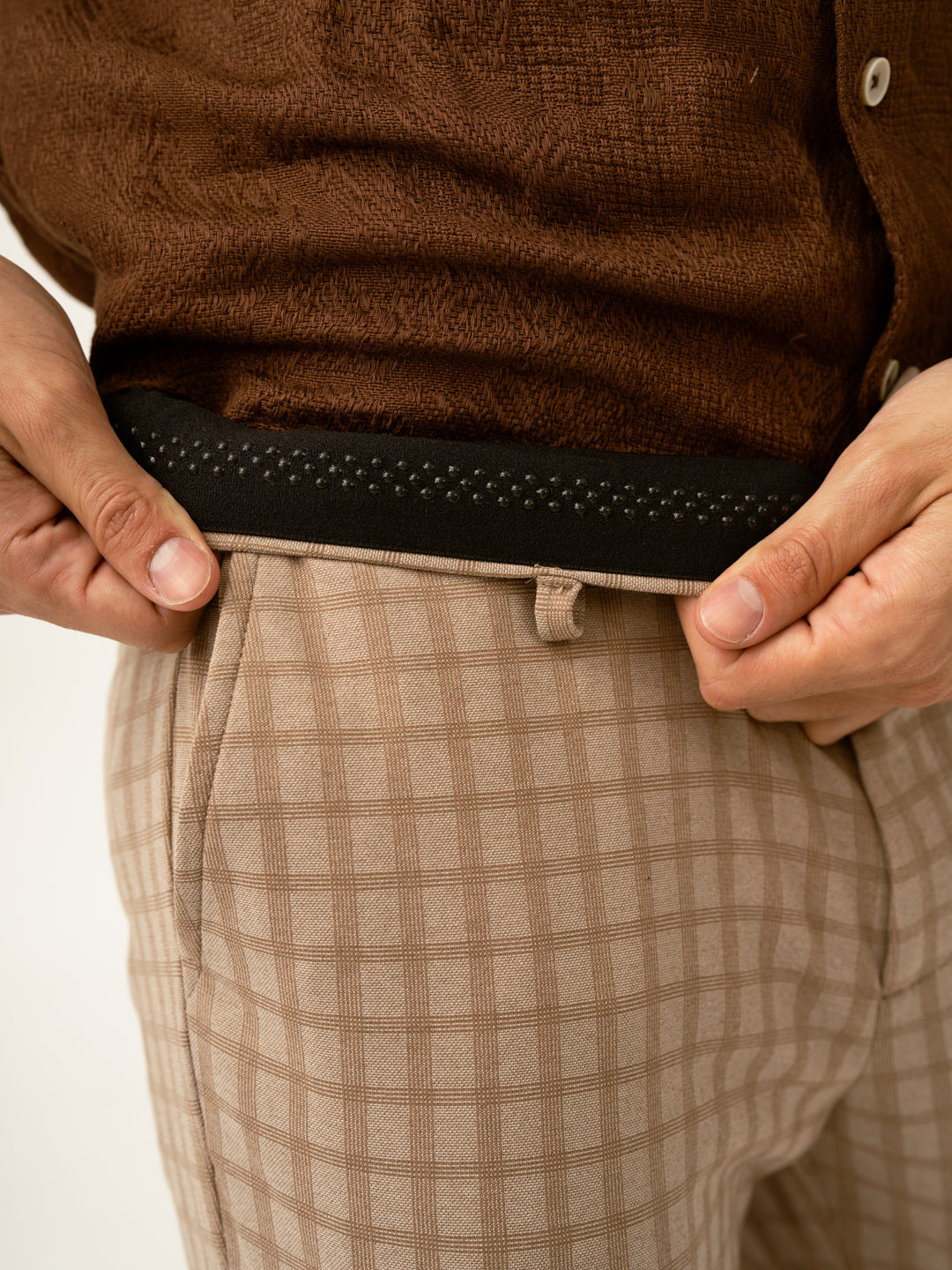 Fox Khaki Window Checks Power-Stretch Pants