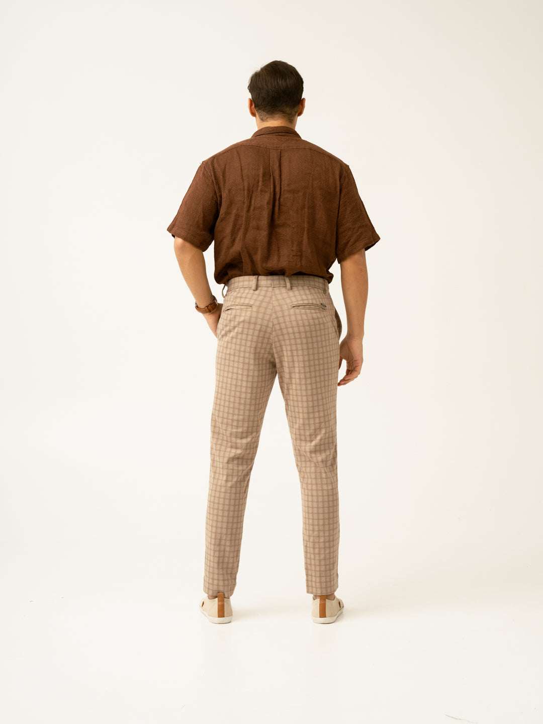 Fox Khaki Window Checks Power-Stretch Pants