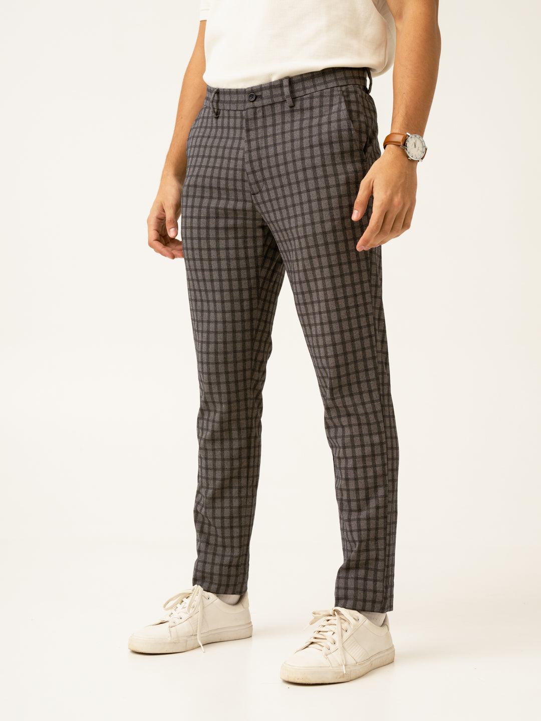Rook Black Window Checks Power-Stretch Pants