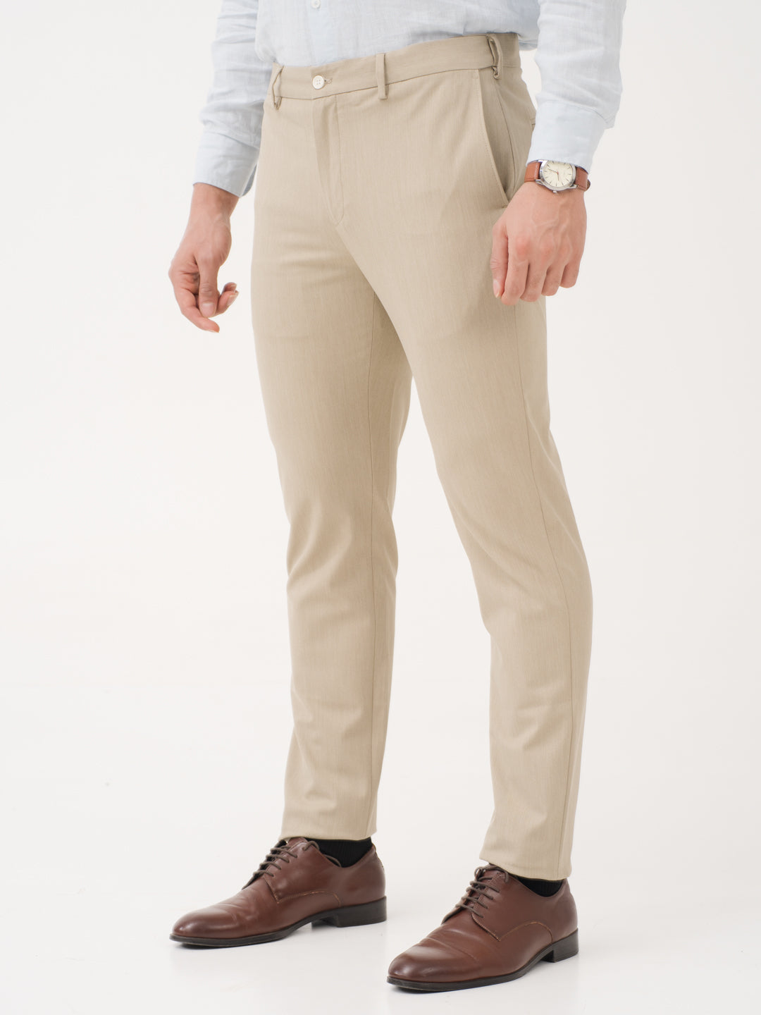Maverick Khaki Twill Luxury Stretch Pants