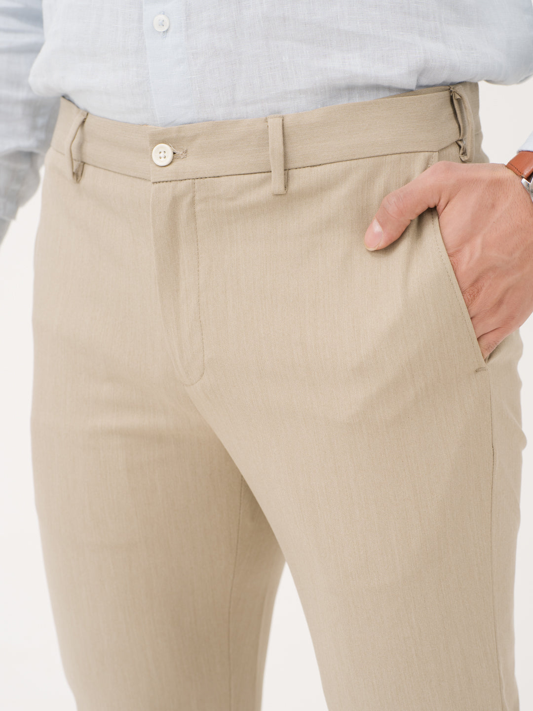 Maverick Khaki Twill Luxury Stretch Pants