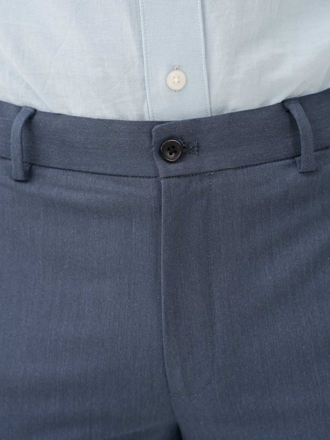 Solace Blue Luxury Twill Relaxed Fit Stretch Formal Pants