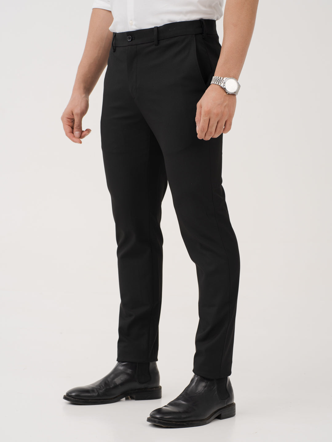 Inferno Black Twill Luxury Stretch Pants