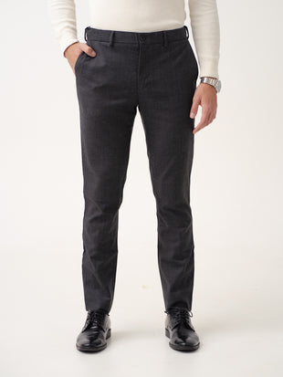 Anthracite Black Merino Wool Pants