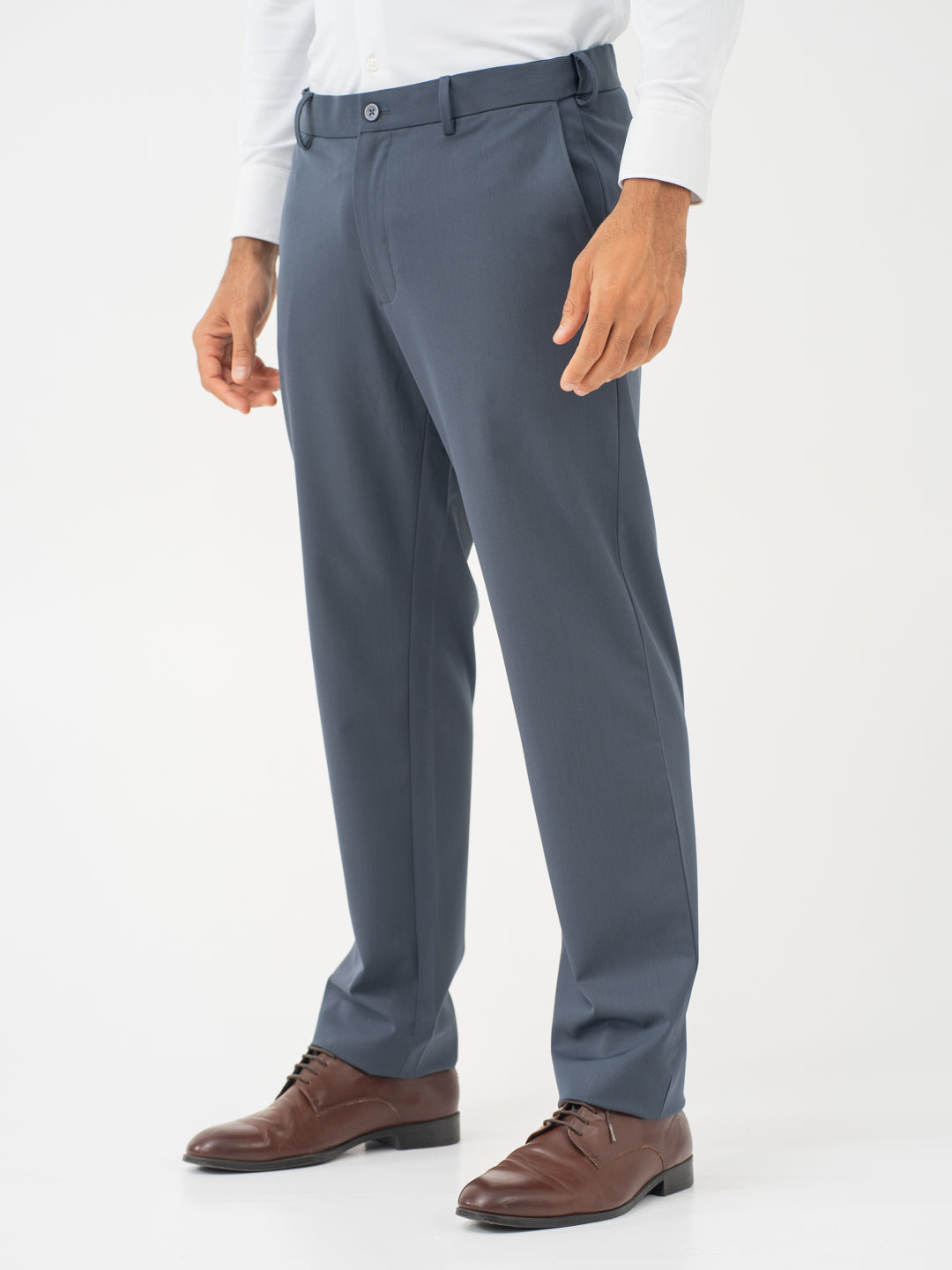 Thunder Grey Water Repellent Relaxed Fit Stretch Formal Pants