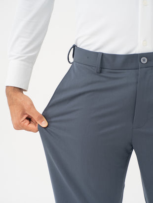 Thunder Grey Water Repellent Relaxed Fit Stretch Formal Pants