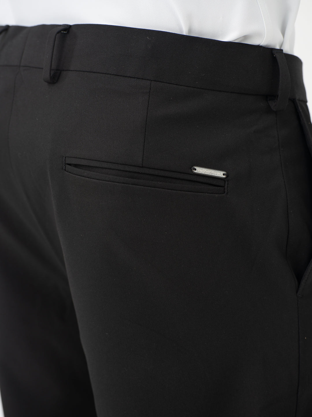 Brisk Black Water Repellent Relaxed Fit Stretch Formal Pants